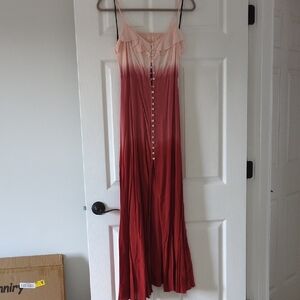 Forever 21 Pink and Red Ombre Maxi Dress